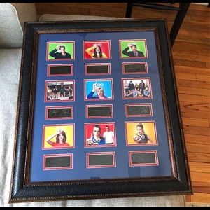 Framed autographed Glee cast